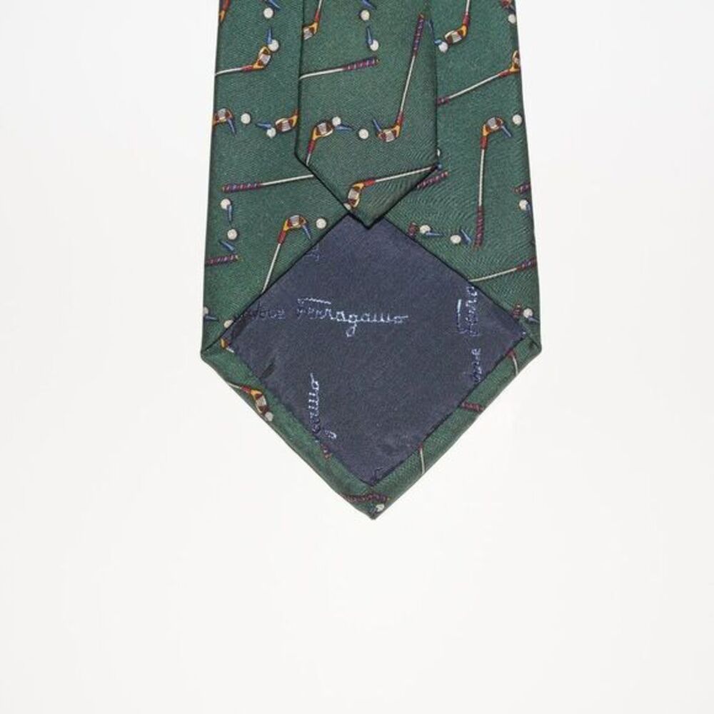 Men's SALVATORE FERRAGAMO classic‎ neck silk tie - Picture 4 of 7
